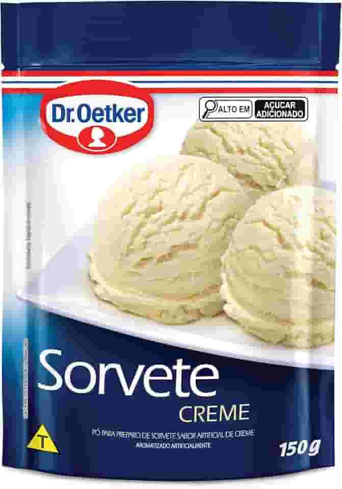 Dr. Oetker Sorvete Sabor Creme, Pó para Preparo de Sobremesa, Consistência Cremosa e Sabor Delicioso, 150g