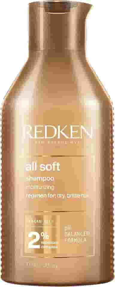 Redken All Soft, Shampoo para Cabelos Secos e Quebradiços, com Óleo de Argan para Hidratação Profunda, Maciez Intensa que Desmaia os Fios e Brilho Radiante, 300ml