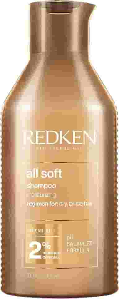 Redken All Soft, Shampoo para Cabelos Secos e Quebradiços, com Óleo de Argan para Hidratação Profunda, Maciez Intensa que Desmaia os Fios e Brilho Radiante, 300ml