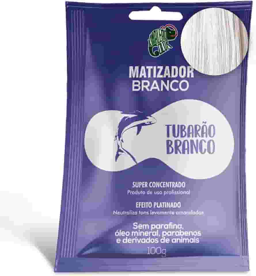 Matizador Tubarão Branco 100ml Sachê - Kamaleão Color - Efeito Platinado