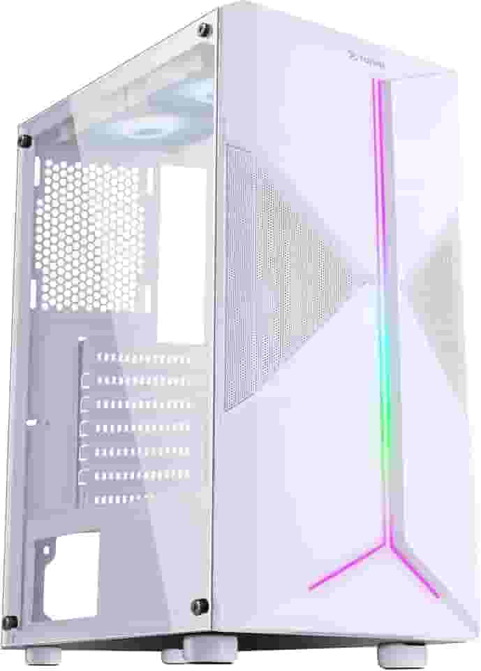 Gabinete Gamer Holt Mid Tower RGB Branco Fortrek