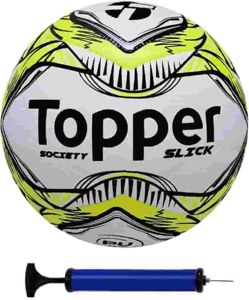 Bola Society Topper Slick Amarela + Bomba De Ar