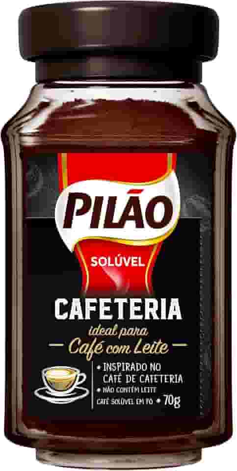 Café Solúvel em Pó Pilão Cafeteria Vidro 70g
