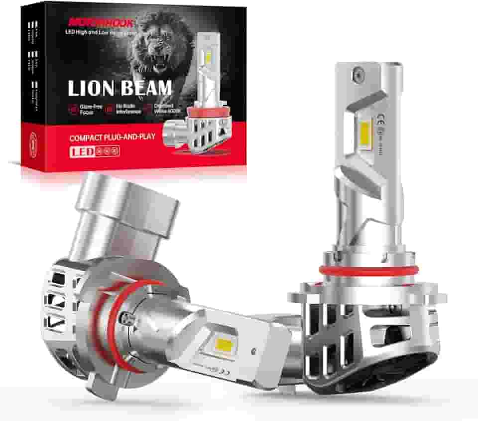 Lâmpada de Farol de LED LUDUN HB3 6000K Branca – Atualização de Farol HB3 9005 com 400% mais brilho – Alto de LED compatível com Canbus, sem erros – 12V 55W (Pacote com 2)