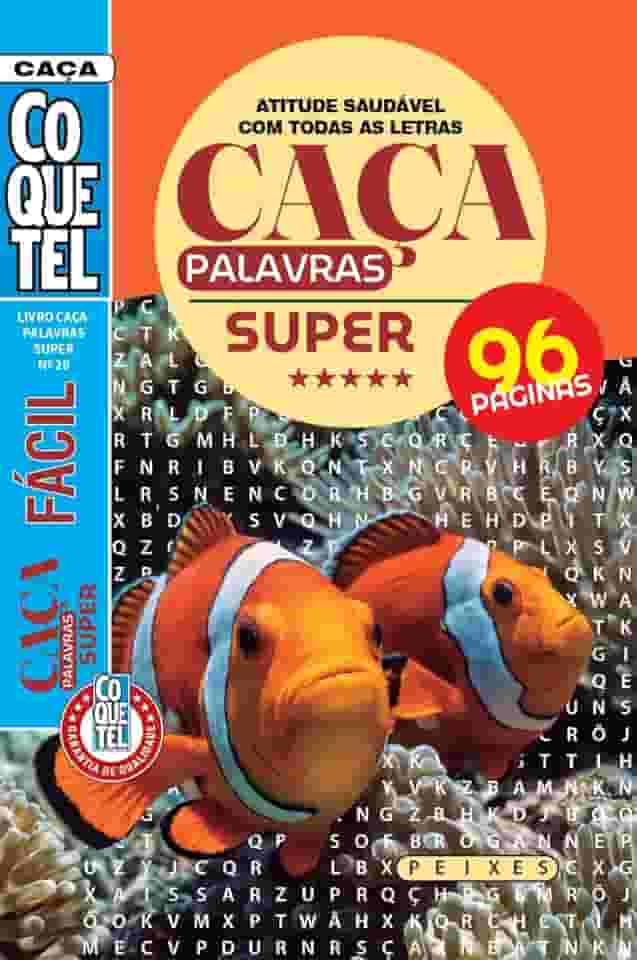 Livro Coquetel Caça-Palavras Super 20: Atitude saudável com todas as letras