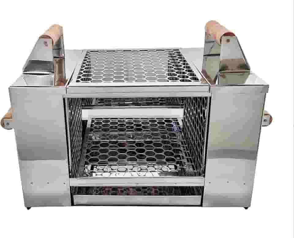 Churrasqueira Ecológica Para Apartamento Sem Fumaça 2 Grelhas