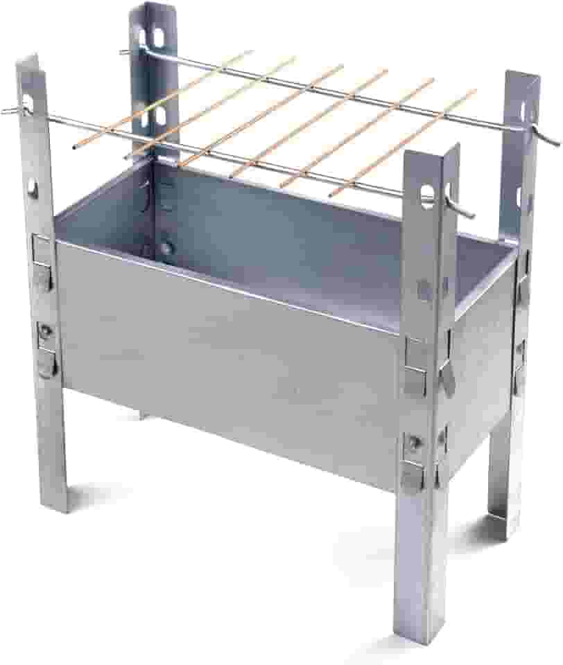 Churrasqueira Desmontável Para Espetinho Reforçada, Prática, Compacta e Resistente!