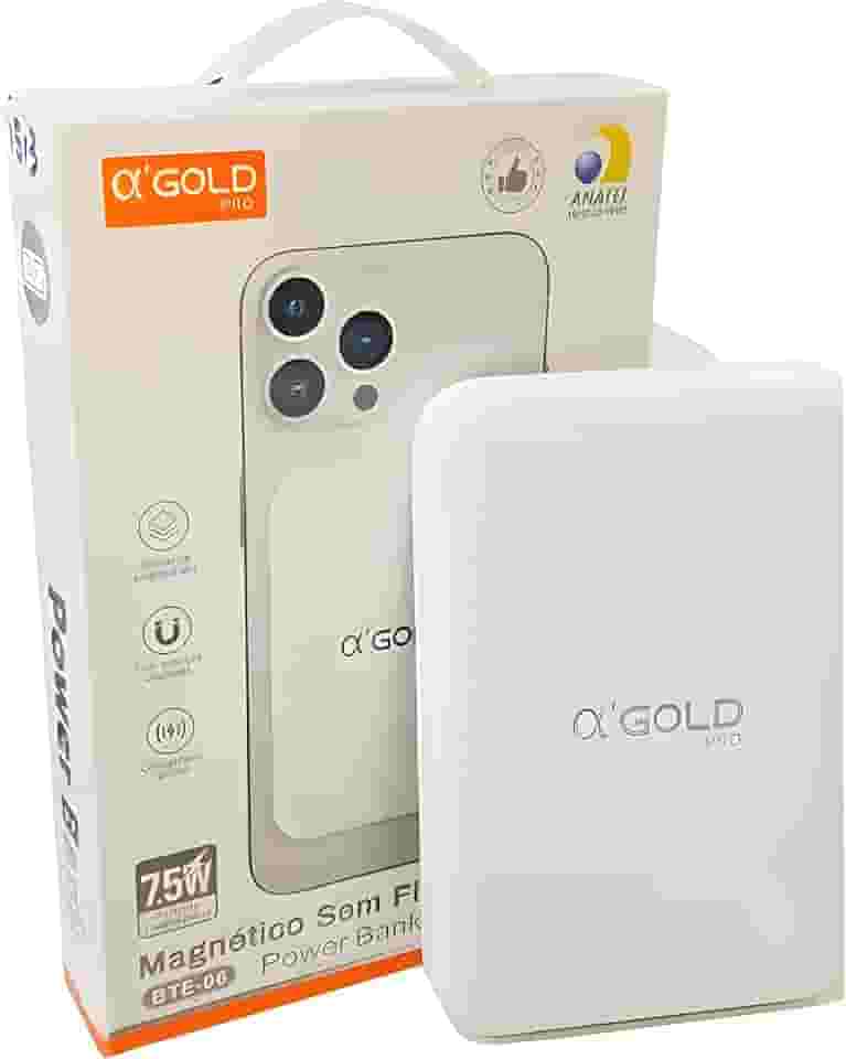 Carregador Portátil Magnético por Indução 10.000mAh – Power Bank Premium com Carregamento Rápido, Sem Fio, Compatível com iPhones MagSafe (XR, 11, 12, 13, 14, 15, 16 e Pro, Pro Max e Plus)