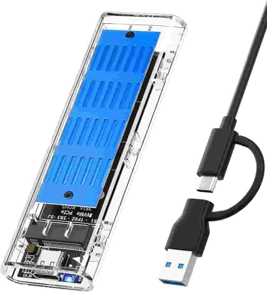 Case Externo Para SSD M2 Protocolo Duplo NVME/NGFF PCIe 10Gbps USB-C/USB 3.1 Gen2 M Key/B+M Key Plug And Play - Easy Idea Network