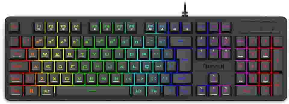 Teclado Membrana Gamer Redragon Netherbane K521-RGB USB Preto