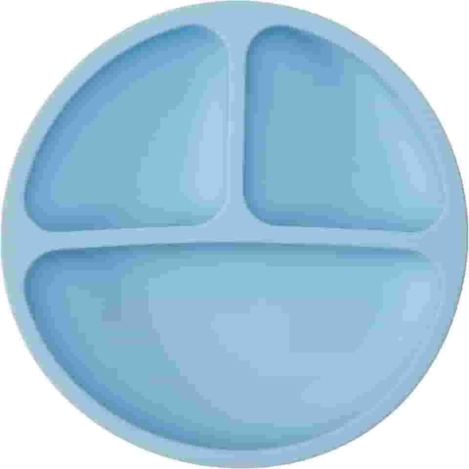 Buba Pratinho Em Silicone Com Ventosa Azul