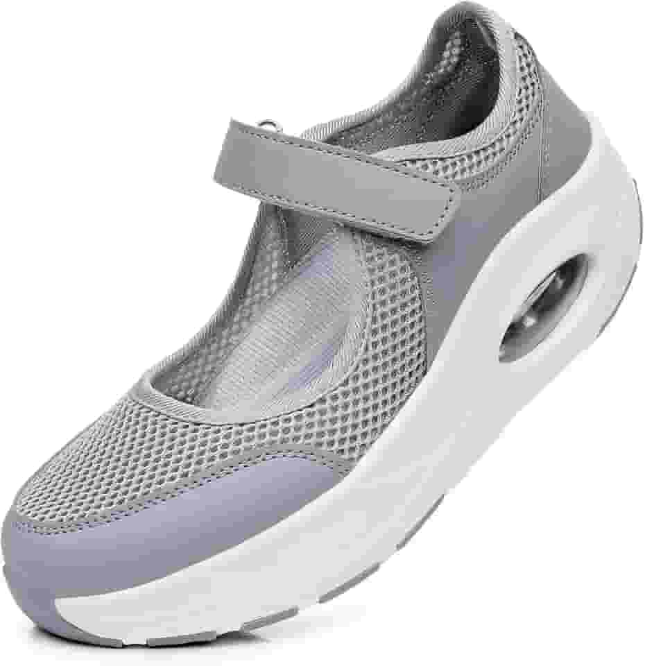 Women's Arch Support Walking Shoes, Comfortable Non Slip Orthopedic Sneakers for Ladies, Breathable Mesh Nursing Work Shoes for Plantar Fasciitis