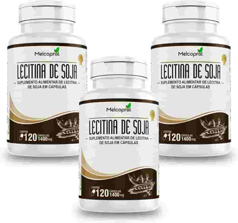 3x Lecitina de soja 120 acps 1400mg Melcoprol