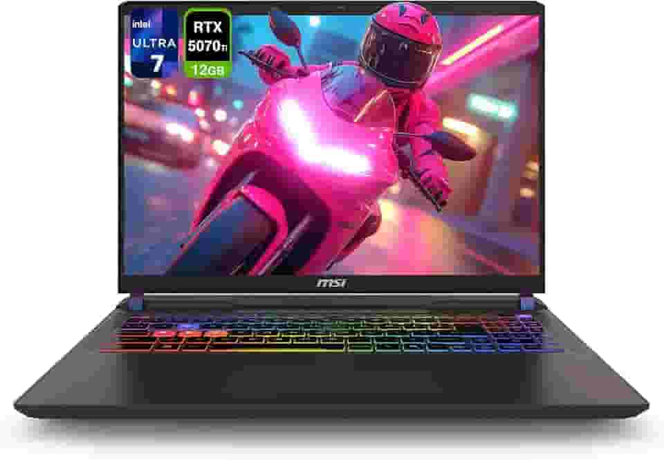 MSI Vector 16 HX AI Gaming Laptop, Intel Ultra 7-255HX, 64 GB DDR5 RAM, 4 TB PCIe SSD, 16 polegadas FHD+ (1920 x 1200) 144 Hz, Nvidia G-Force RTX 5070Ti, teclado retroiluminado, W11 Home, cinza cosmo
