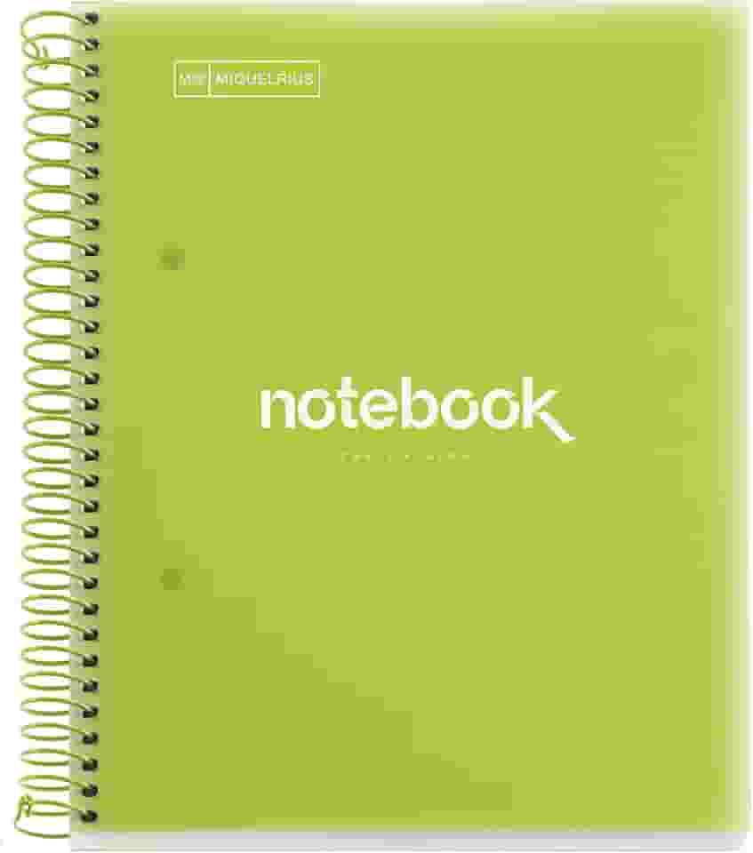 Miquelrius 46106 - Notebook A5 120 grade 90 gramas de arquivo de polipropileno