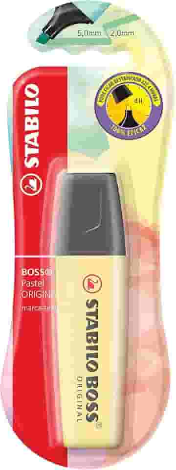Marcador De Texto, Stabilo Boss Pastel, Amarelo Pastel, Blister com 1 Unidade, Stabilo