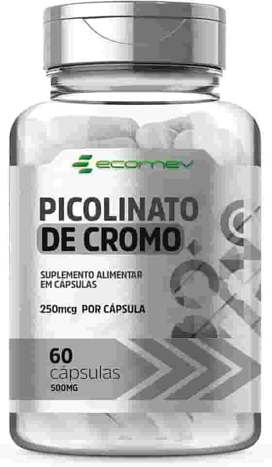 Picolinato de cromo 500Mcg 60 Cápsulas - 1 Cáps Ao Dia - Ecomev