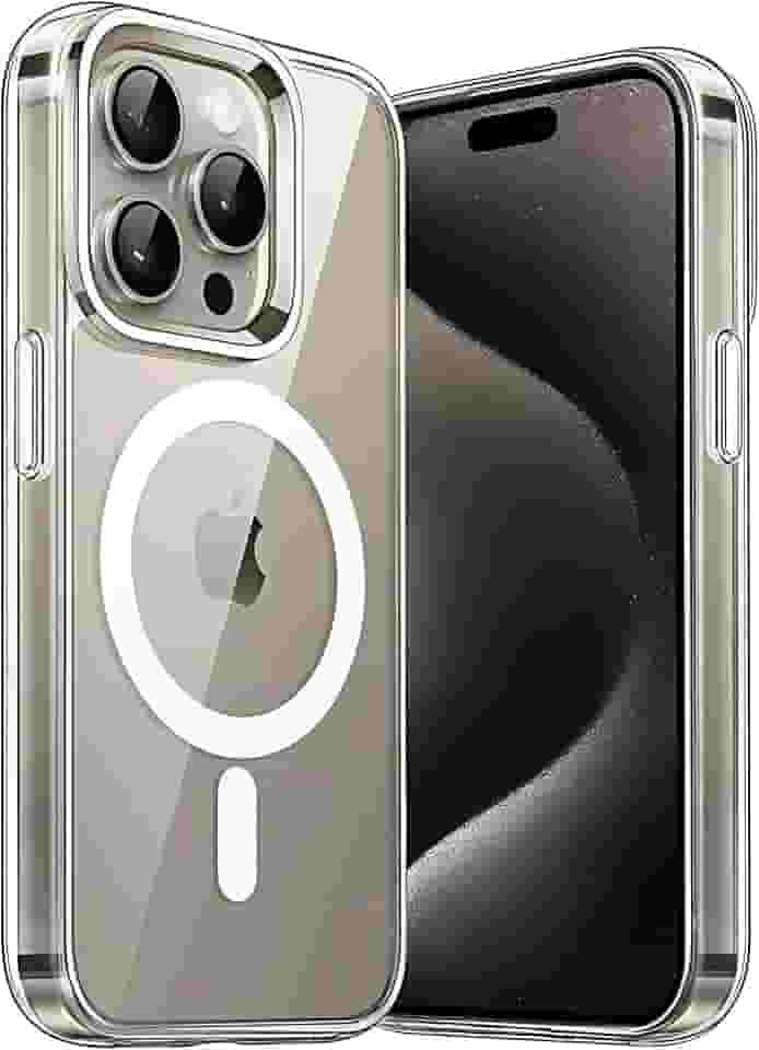 Capa Mag-safe para [iPhone 15 Pro MAX] Capinha Magnetica Premium com [Proteção de Camera] Clear Case [Anti-Amarelamento], Compatível com MagSafe, Transparente e Resistente a Riscos e Anti Impacto