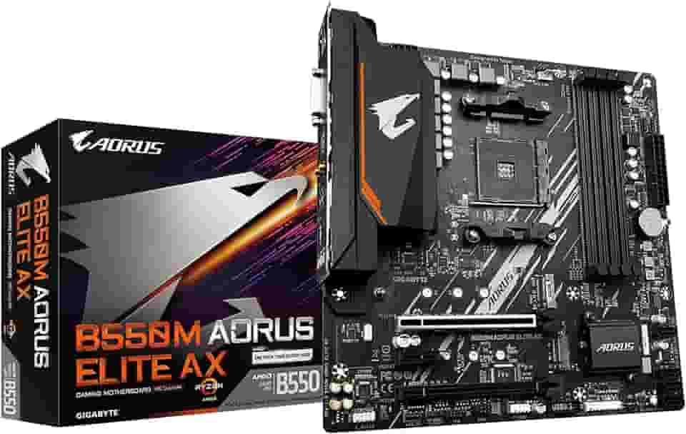 Placa Mãe Gigabyte B550M AORUS ELITE AX WIFI 6(AM4/4xDDR4/HDMI/DVI-D/M.2/USB 3.2)