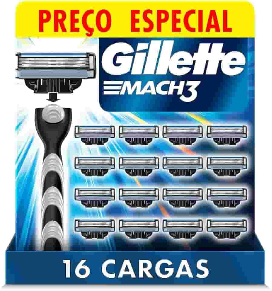 Gillette Mach3 - Refil Para Barbear, 16 Unidades