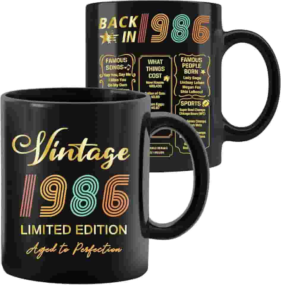 Presentes de aniversário de 40 anos para mulheres e homens, presentes de aniversário de 40 anos para ele, presente de aniversário de 1986 para mulheres e homens, presente exclusivo de 40 anos, caneca