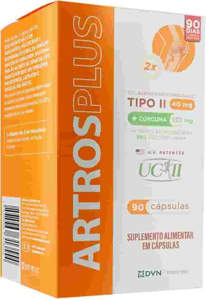 Divina Pharma Colágeno Tipo 2 Não Hidrolisado Uc-Ii 40Mg + Cúrcuma Usp 130Mg Com 90 Unidades - Artros Plus