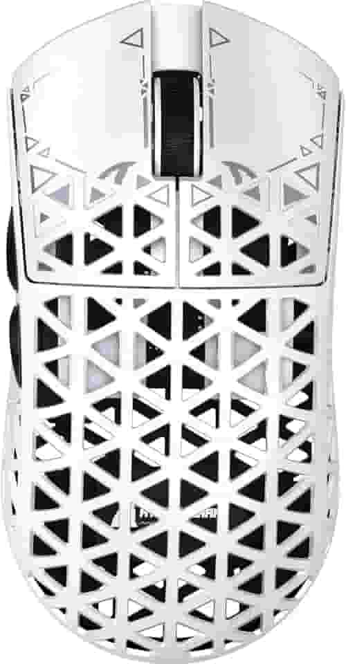 ATTACK SHARK R5 Ultra Mouse gamer sem fio HyperSpeed de fibra de carbono,ultraleve,39 g,com fita adesiva,2,4 G/BT/USB-C,sensor PixArt PAW3950MAX,taxa de polling sem fio de 8 kHz,42KDPI,Win/Mac(Branco)