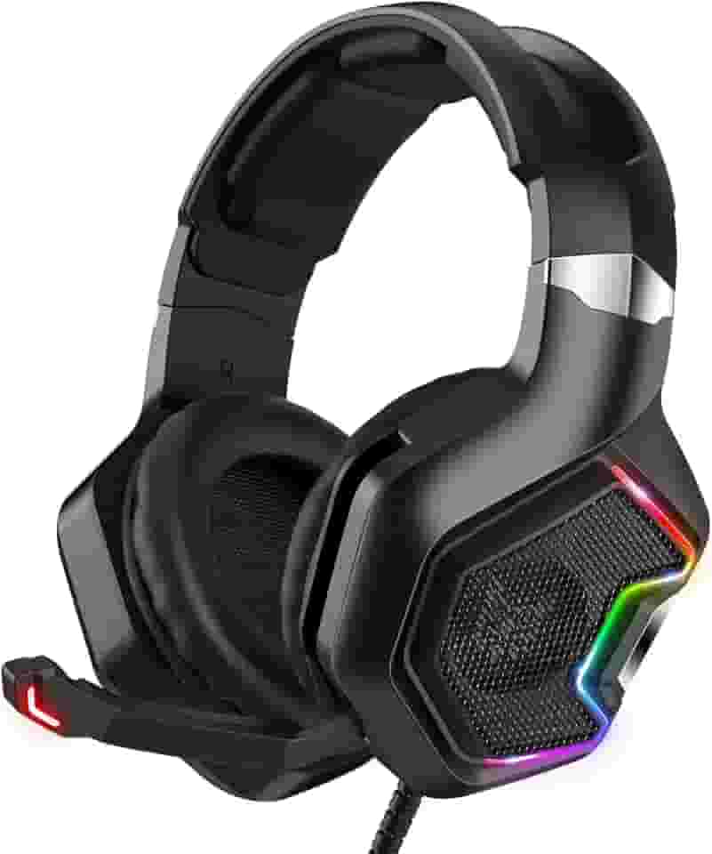 Fone de ouvido Gamer KP- 489 Headset Reduz Ruídos Supra-Auricular Microfone Luz LED PC PS4 Xbox Laptop Nintendo PUBG P2 e USB Com leds coloridos [video game]