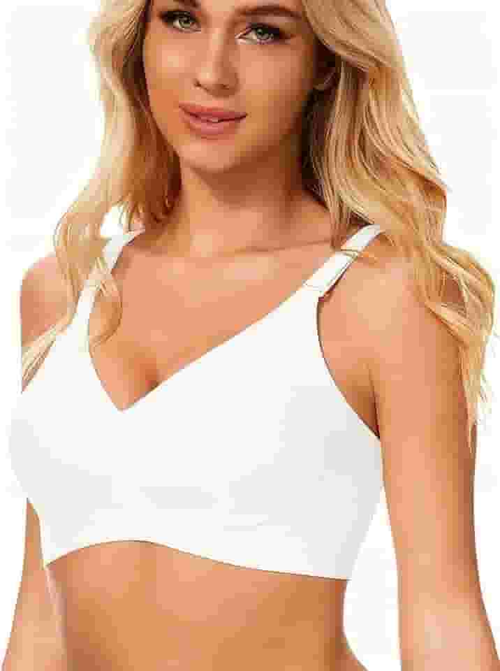 Sutiã de cobertura total confortável sem costura para mulheres, com suporte macio, tamanho regular e plus size