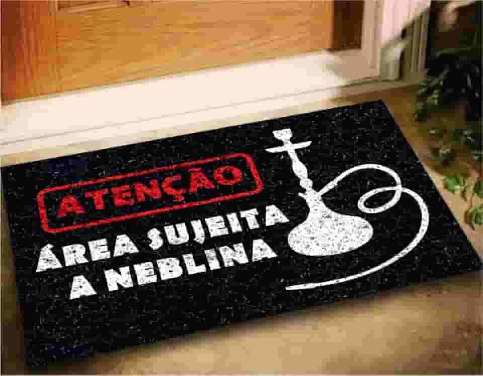 Tapete Capacho Entrada Narguile 60x40 Area Sujeita A Neblina