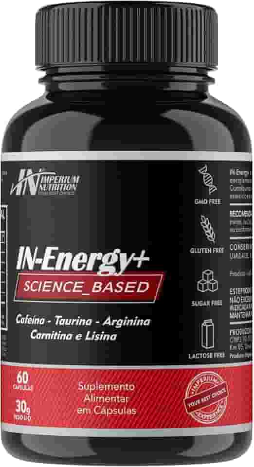 IN-Energy+ (Cafeína, Taurina, Arginina, L-Carnitina e Lisina com 60 Cápsulas) Imperium Nutrition