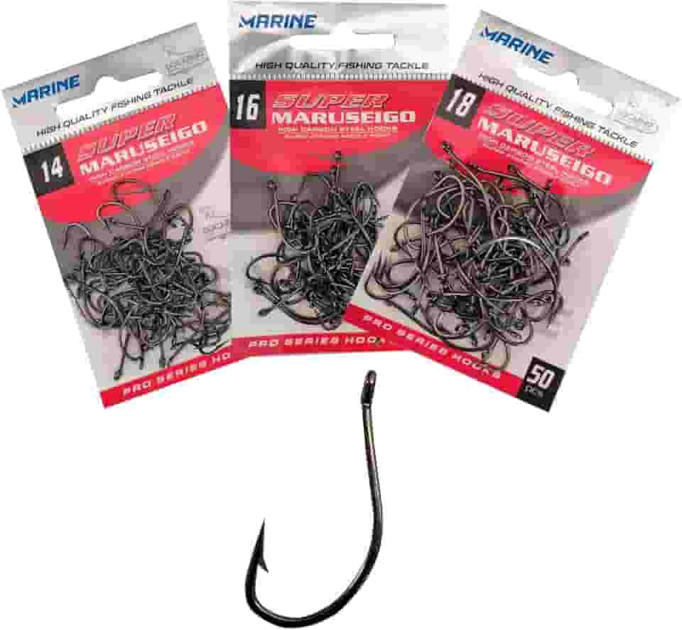 Marine Sports, Kit 150 Anzol Super Maruseigo Preto Black Marine N°14/16/18