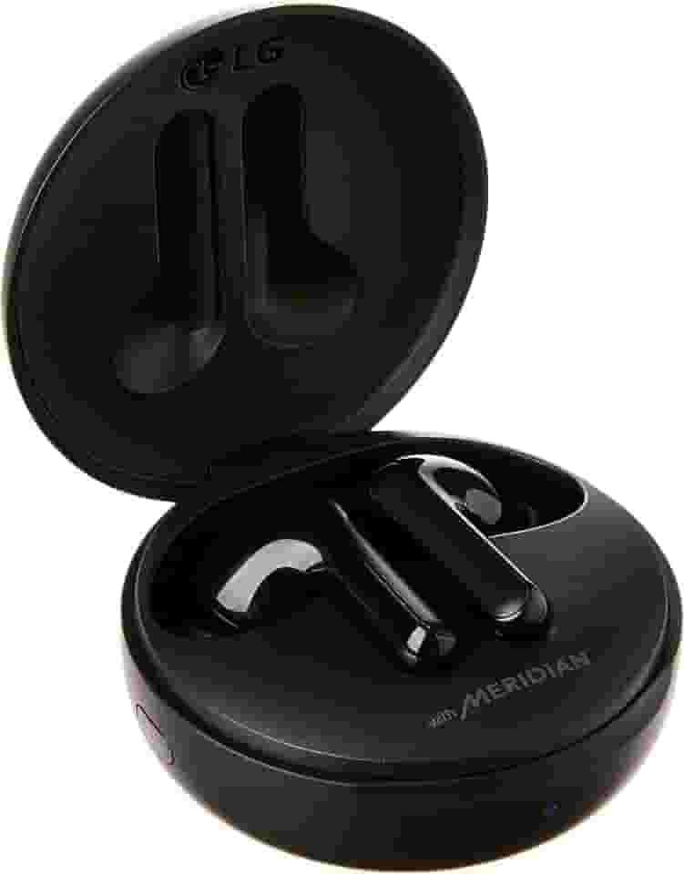 LG TONE Free FN6 - UVnano mata 99,9% das bactérias na malha do alto-falante Fones de ouvido Bluetooth sem fio com som Meridian, Microfone duplo, compatível com iPhone e Android, carregamento rápido.