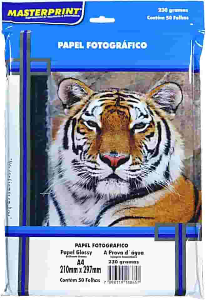 Papel Fotográfico Glossy Masterprint A4 230 Gramas 50 Folhas