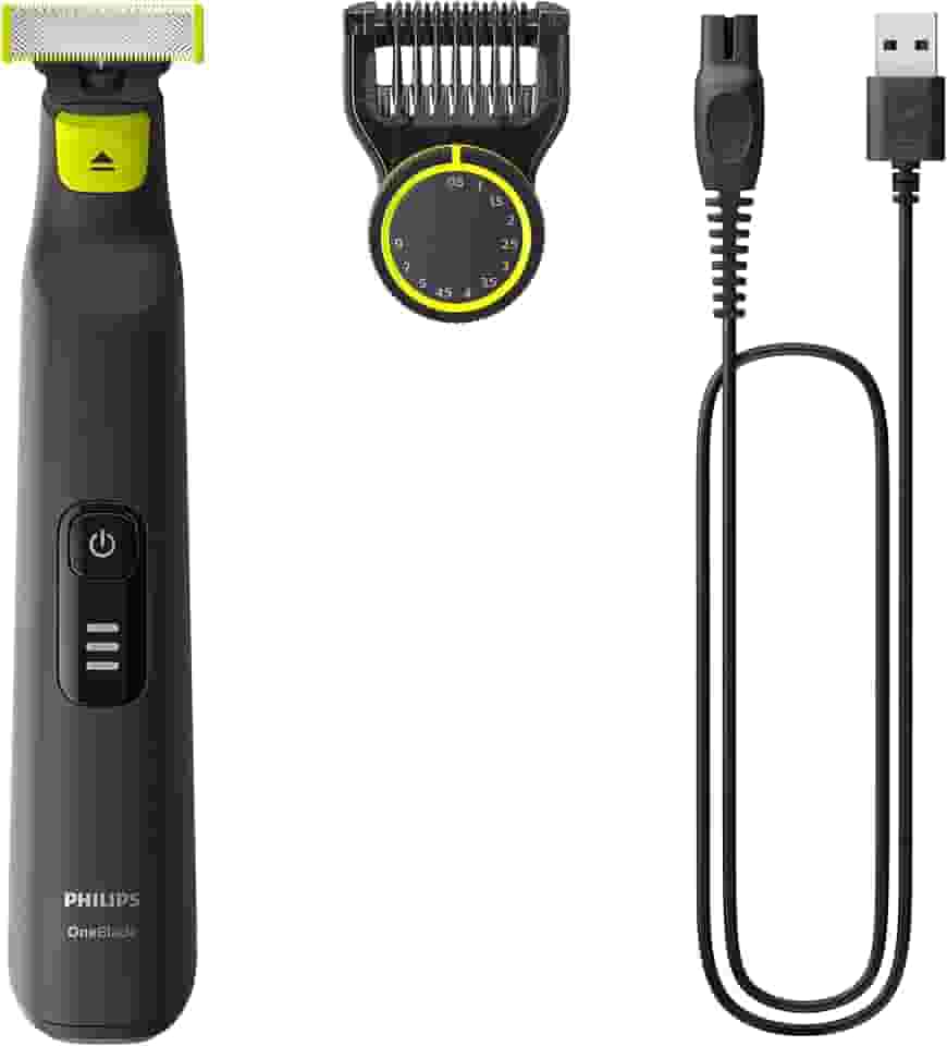 Aparador e Raspador de Pelos Philips OneBlade Pro com 12 Ajustes de Corte QP6532/10 À prova d’água - Bivolt