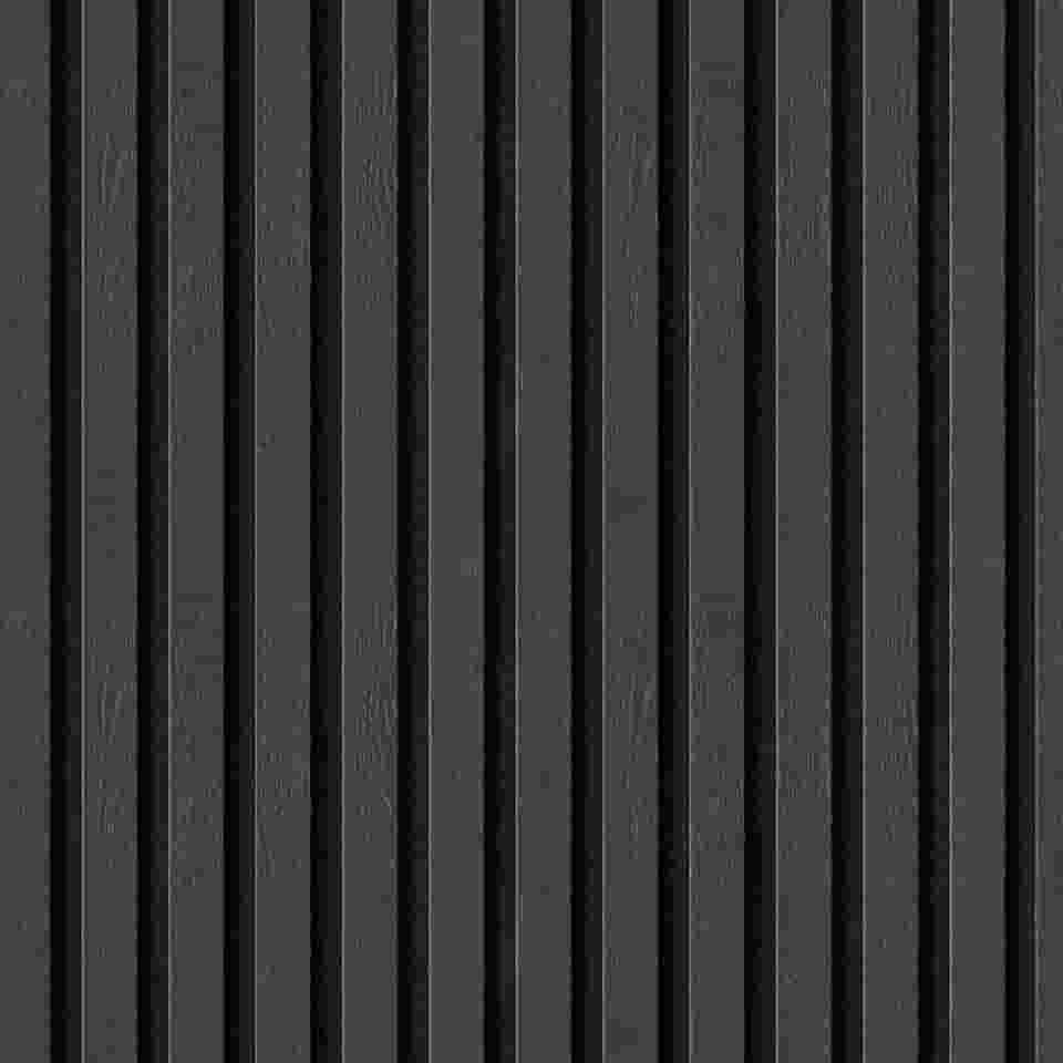 Papel De Parede Adesivo Madeira Ripado Preto Rolo 2,5m