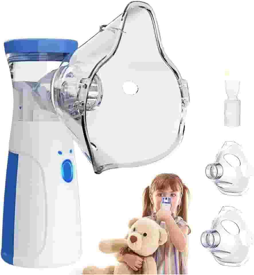 Nebulizador Portátil Inalador USB Recarregável – Silencioso, Ideal para Adultos e Crianças, Uso Diário com Água e Soro Fisiológico
