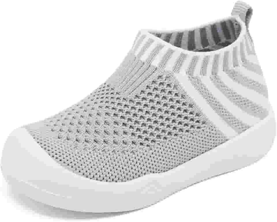 Sapatos e meias para bebês Engtoy Pantufas respiráveis antiderrapantes com sola de borracha macia, tênis para bebês meninos e meninas