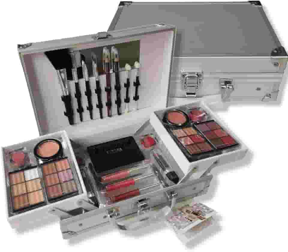 Maleta Prata com Kit de Maquiagem - Fenzza