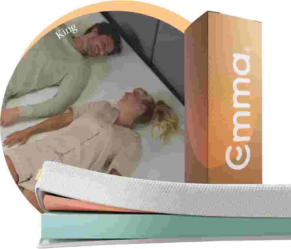 Colchão King Emma One Plus – Firme e com suporte ideal, com 10 anos de garantia.
