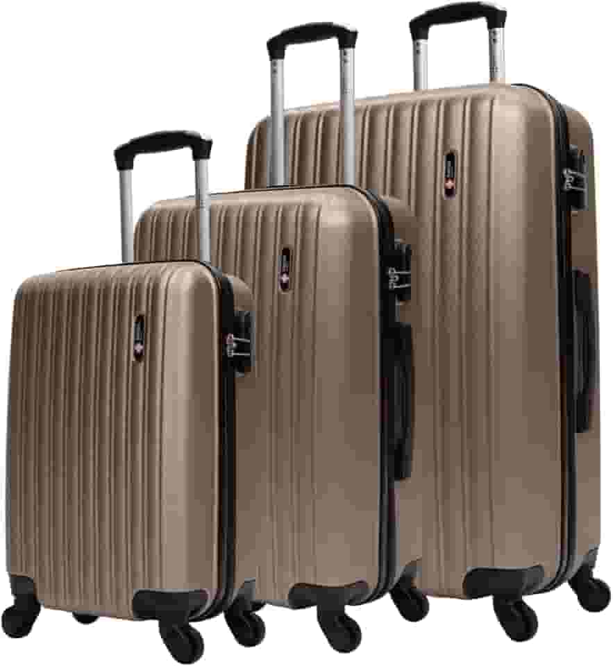 Conjunto de malas de viagem PMG Londres Swiss Move Champagne