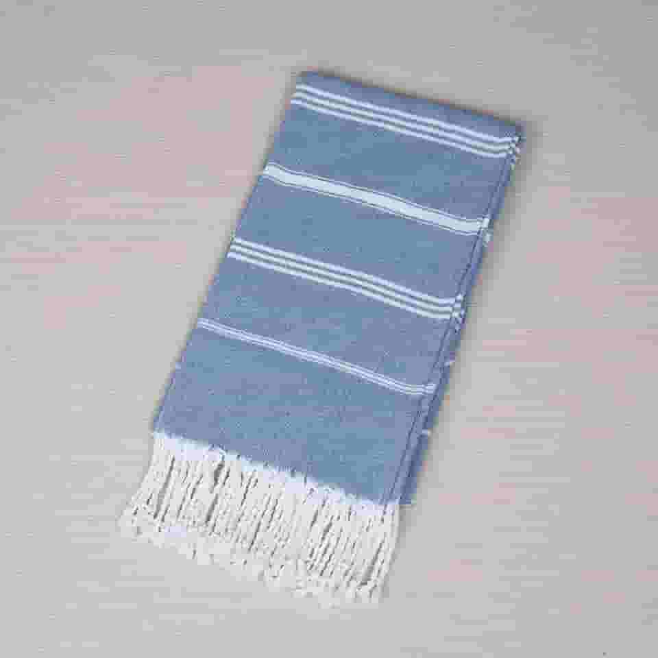 Toalha de praia premium - secagem rápida, essencial para férias - leve, toalha super absorvente - design listrado elegante (azul)