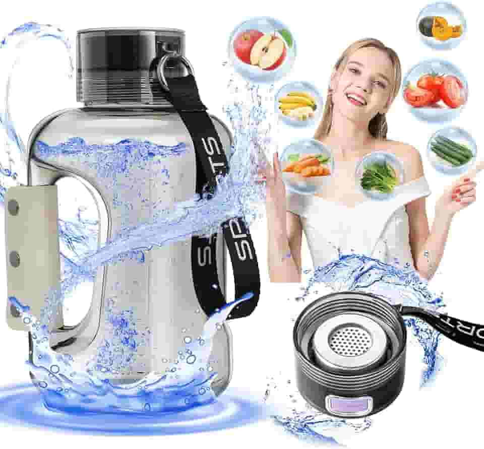 Garrafa de Água de Hidrogênio 1,5 L de Alta Capacidade, Máquina de Água de Hidrogênio Portátil Usb, Gerador de Garrafa de Água de Hidrogênio, Copo Ionizador de Água de Hidr (, Cinza)