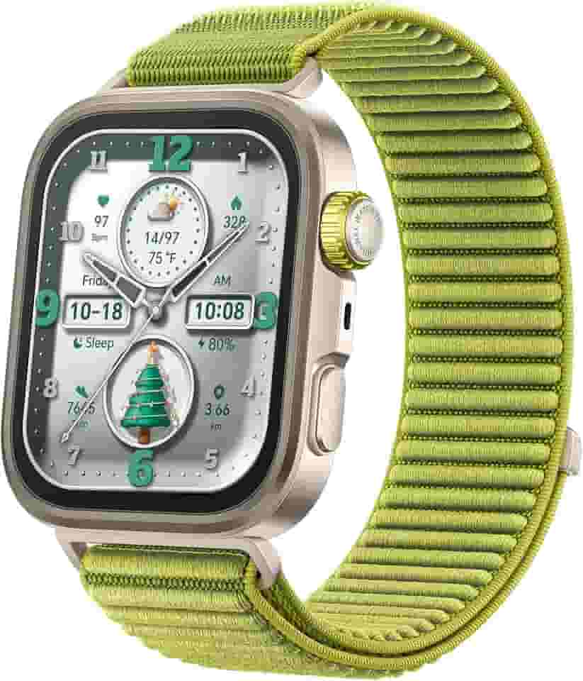 Smartwatch, HUAWEI WATCH FIT 4 Pro, Esportes ao Ar Livre de Nível Profissional, Vidro de Safira e Titânio, Mapa de Campos de Golfe, Compatível com iOS e Android, Verde