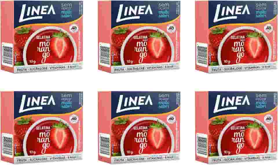 Linea Gelatina Morango 10g - kit c/ 6 unds