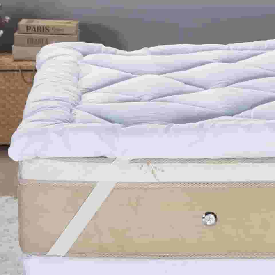 Pillow Top 400 Fios Toque de Plumas Casa Dona (Casal)