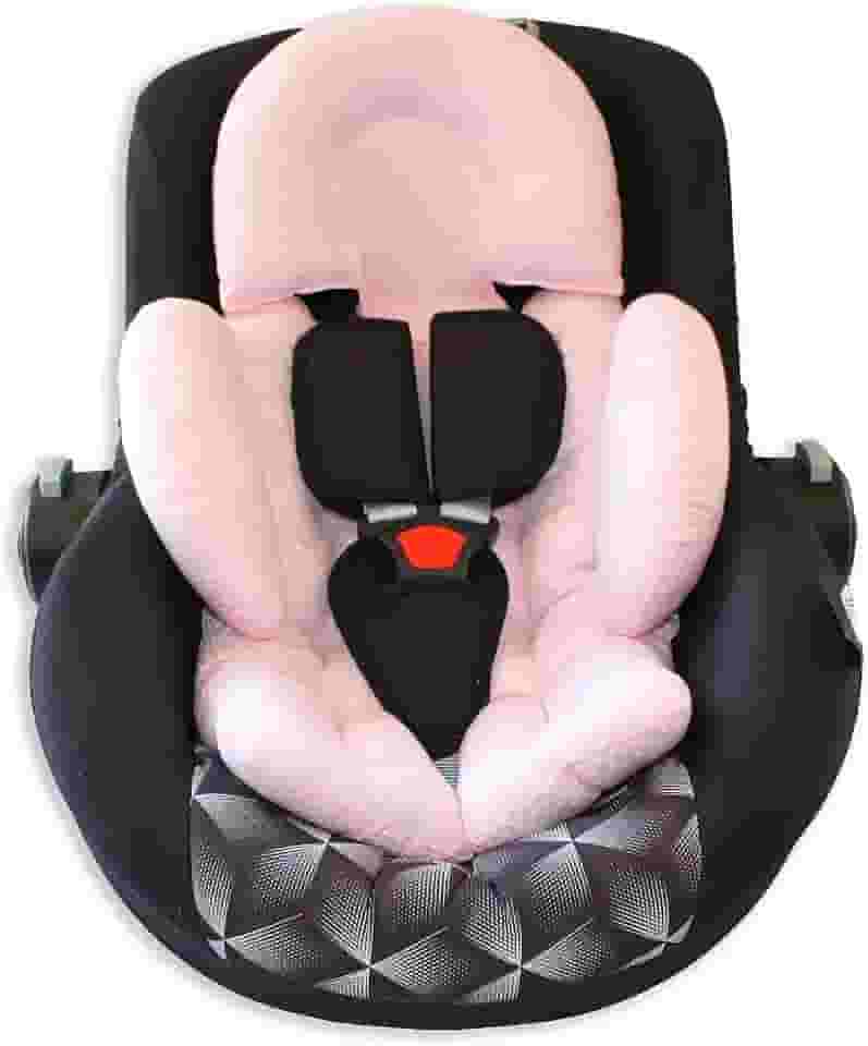 Laura Baby Colchonete para Bebê Conforto e Carrinho - Poá Rosa, 4.69 cm x 14.36 cm, Médio, Rosa