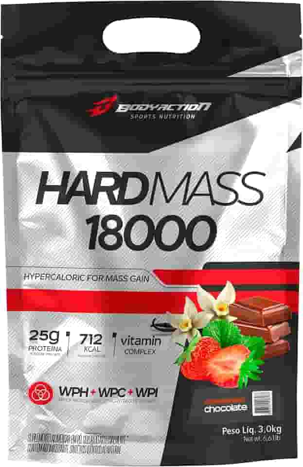 Hard Mass 18000 3Kg Hipercalórico Sabor Chocolate Bodyaction
