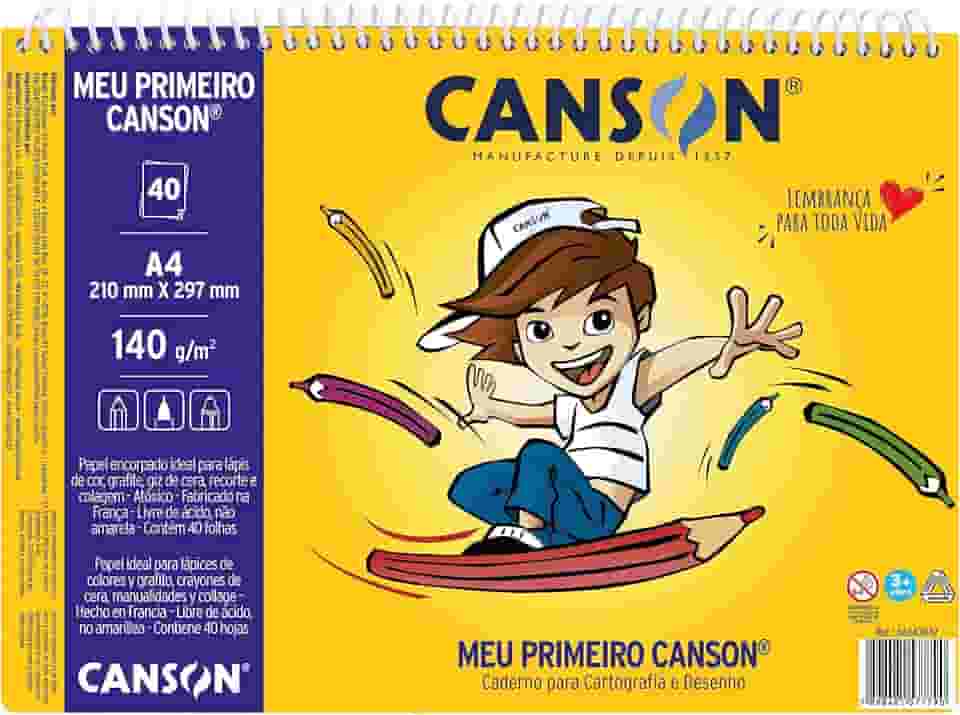 Caderno de desenho Meu Primeiro Canson A4 com 40 folhas Canson