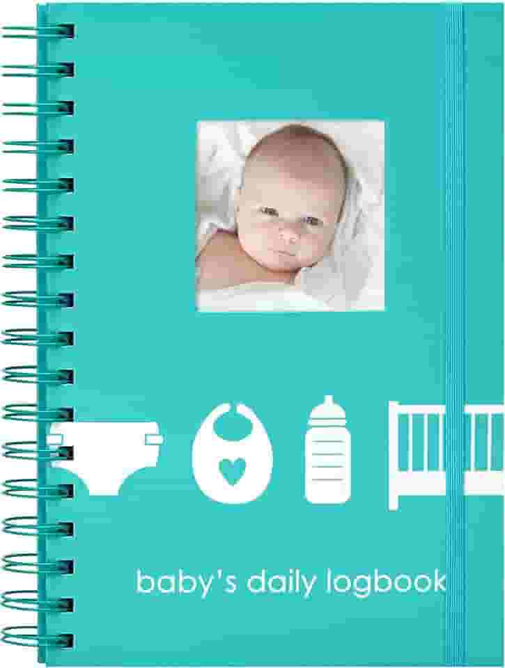 Pearhead Livro de registro diário do bebê, 50 páginas fáceis de preencher para rastrear e monitorar a programação do seu bebê recém-nascido